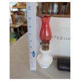 Collection of Vintage Shoe Stretchers, Small Red Lamp, and Leather Cord Case