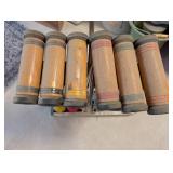 Vintage Wooden Croquet Set with 6 Mallets, 6 Balls, Wickets, and Rolling Stand