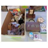 Vintage Sewing Notions Box and Decor Collectibles Assortment