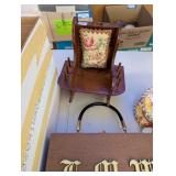 Vintage Sewing Notions Box and Decor Collectibles Assortment