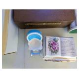 Vintage Sewing Notions Box and Decor Collectibles Assortment