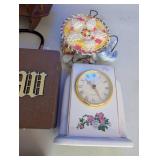 Vintage Sewing Notions Box and Decor Collectibles Assortment