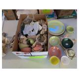 Assorted Vintage Colored Dinnerware and Dishware Lot