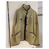 Wraps by Canvasbacks Wool Blend Jacket with Embroidered Accents Size M