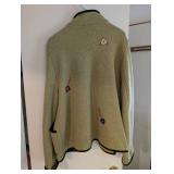 Wraps by Canvasbacks Wool Blend Jacket with Embroidered Accents Size M