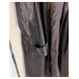 FU DA New York Faux Leather Croc Pattern Trench Coat XL