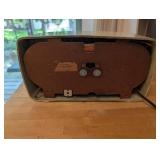 Vintage Silvertone Clock Radio Model 2018 with Gold Dials