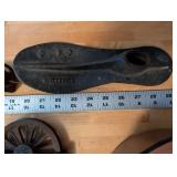 Vintage Industrial Hardware Lot with Wagon Wheel, Cast Iron Pieces, and Tire