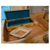Vintage Vanity Set with Hand Mirrors, Decorative Box, Candlesticks, and Nautical Ashtray