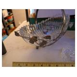 Collection of Vintage Glass Candy Dishes and Compotes with Metal Accents