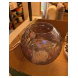 Set of 3 Decorative Glass Bowls and Crystal Centerpiece