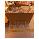 Set of 10 Assorted Small Vintage Glass Stemware