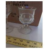 Set of 10 Assorted Small Vintage Glass Stemware