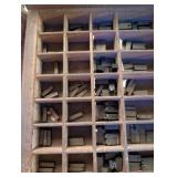 Collection of Vintage Wood Type Letterpress Blocks with Storage Trays