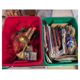Holiday Decor and Gift Wrap Collection in Storage Totes