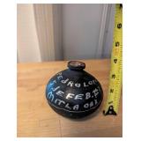 Handmade Black Clay Miniature Vase Pedro Lopez Mitla Oaxaca