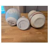 Set of 3 Southwest Style Handcrafted Pottery Vases