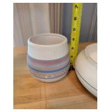 Set of 3 Southwest Style Pottery Bowls and Planter - Kwahu Pottery