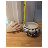 Pair of Handcrafted Southwestern Style Pottery Vessels