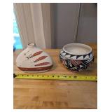 Pair of Handcrafted Southwestern Style Pottery Vessels