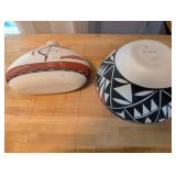 Pair of Handcrafted Southwestern Style Pottery Vessels
