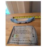 Hand-Painted Navajo Pottery Canoe with Certificate of Origin