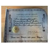Hand-Painted Navajo Pottery Canoe with Certificate of Origin