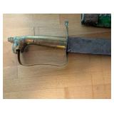 Pair of Antique Decorative Knives with Brass Handles and Sheaths