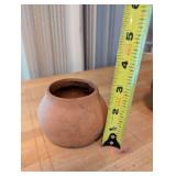 Set of 3 Southwest Style Pottery Pieces with Painted Designs