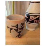Set of 3 Southwest Native American Style Pottery Vases