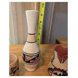 Set of 3 Southwest Native American Style Pottery Vases