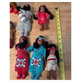 Collection of Native American Style Dolls with Teepee and Accessories