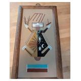 Set of 2 Southwestern Sand Art Wall Hangings