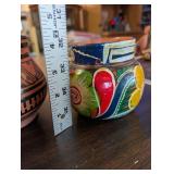 Collection of 6 Decorative Handpainted Pottery Vases and Jugs