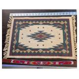 Collection of Native American Style Miniatures, Woven Baskets, Pottery, and Beaded Belt