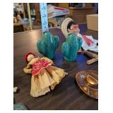 Assorted Mexican Folk Art Figurines and Decor Collection