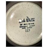 Extensive Red Wing Bob White Stoneware Dinnerware Collection with Bird Motif