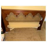 Vintage Wood Fireplace Mantel Surround 60x34 Inches