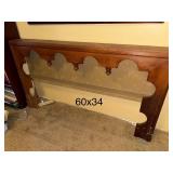 Vintage Wood Fireplace Mantel Surround 60x34 Inches