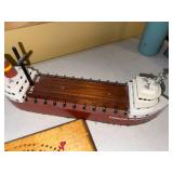 Cribbage Game Set with Edmund Fitzgerald Ship Board and Classic Peg Board