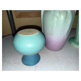 Collection of 4 Vintage USA Pottery Vases and Pitcher