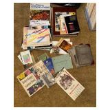 Vintage Ephemera and Book Collection with Newspapers and Cookbooks