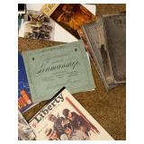 Vintage Ephemera and Book Collection with Newspapers and Cookbooks