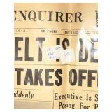 Vintage Ephemera and Book Collection with Newspapers and Cookbooks