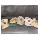 Collection of 5 Autographed Golf Tournament Hats