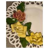 Collection of 14 Decorative Plates Hand-Painted and Porcelain Mix