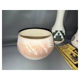 Collection of 3 Sioux Pottery Vessels with Brochure