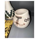 Collection of 3 Sioux Pottery Vessels with Brochure