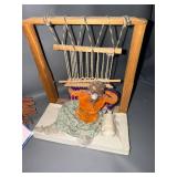 Collection of Native American Dolls and Handcrafted Weaving Figures