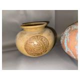 Set of 2 Southwestern Pottery Vases, Signed Dixon NM Johnson Pottery